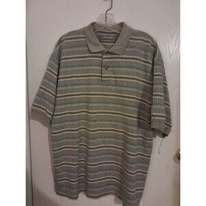Pierre Cardin Polo Shirt  Mens 2XL  Short Sleeve  Blue/Gray Preppy Quiet Luxury